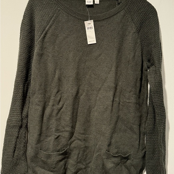 NWT Gap Sz L olive green tunic length sweater - Picture 3 of 5